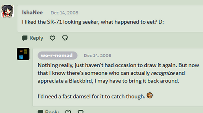 Example of John's comment interactions